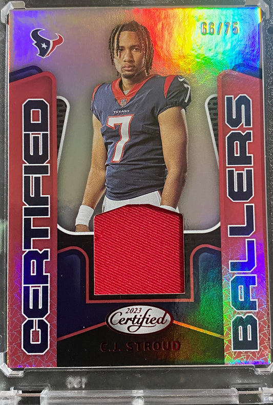 2023 CJ Stroud Rookie #'d /75 Rookie Certified