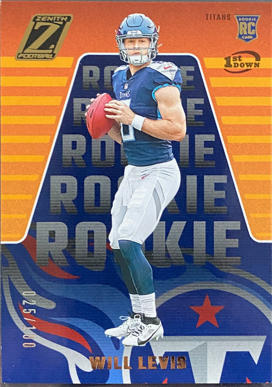 2023 Will Levis Rookie #'d /100 Zenith