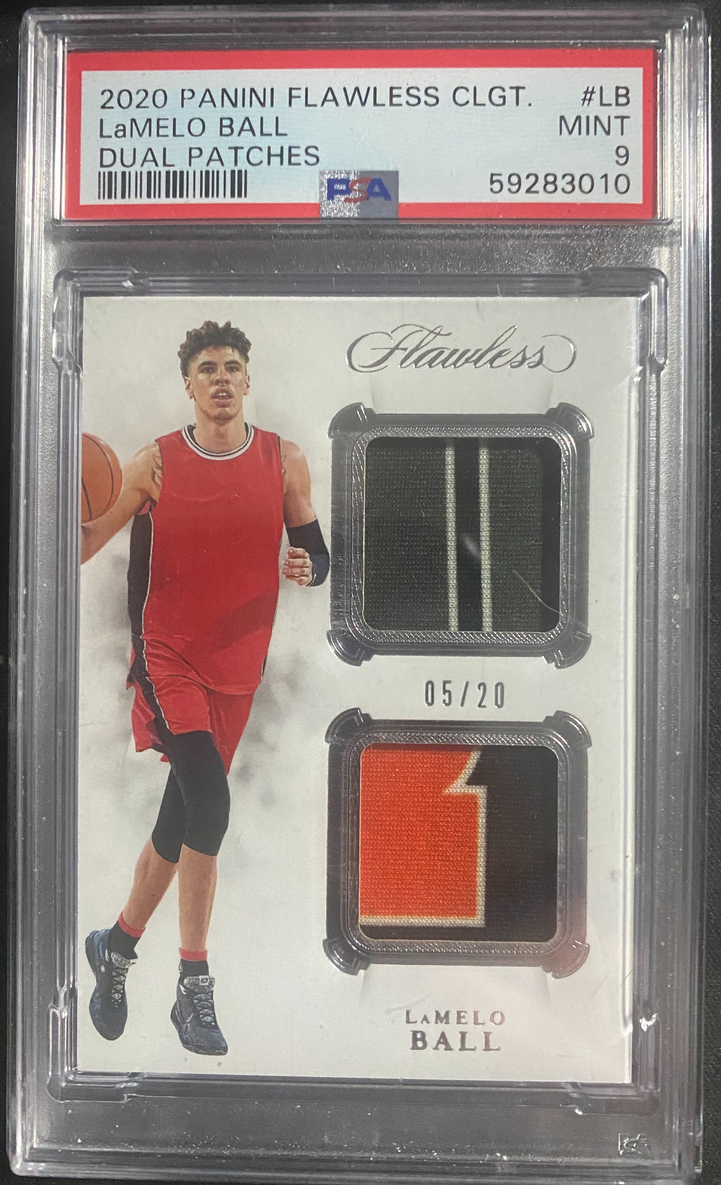 2020 Lamelo Ball Flawless Dual Patches PSA 9 /20