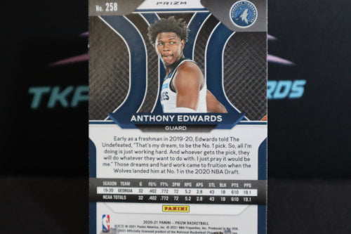 Anthony Edwards 20-21 Prizm Red Cracked Ice RC