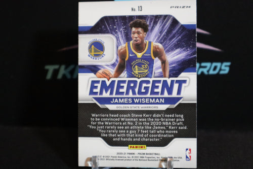 James Wiseman Prizm Silver Emergent